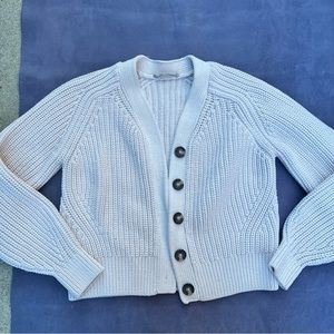 Everlane chunky knit cardigan sweater